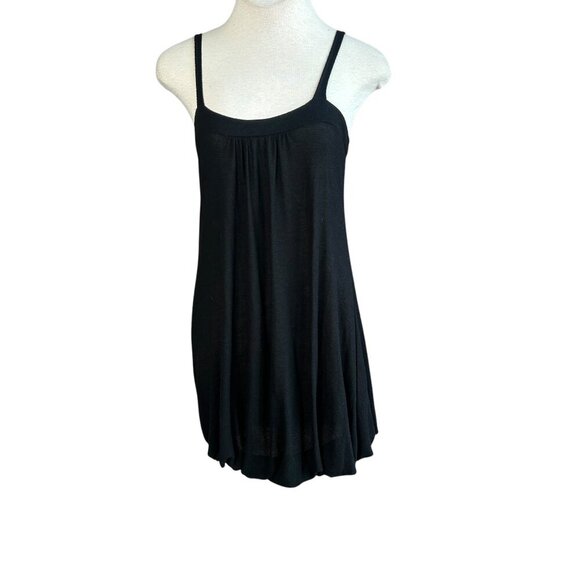 pete Woman’s Black Mesh Bubble Dress Spaghetti Straps Size Small - Picture 1 of 9